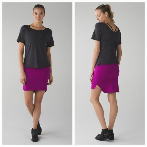 Lululemon City Skirt Regal Plum Cottony Soft Luon Stretch Size 6 - Picture 1 of 13